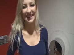 Blond sweety screwed and jiyyed on face in the public biffy